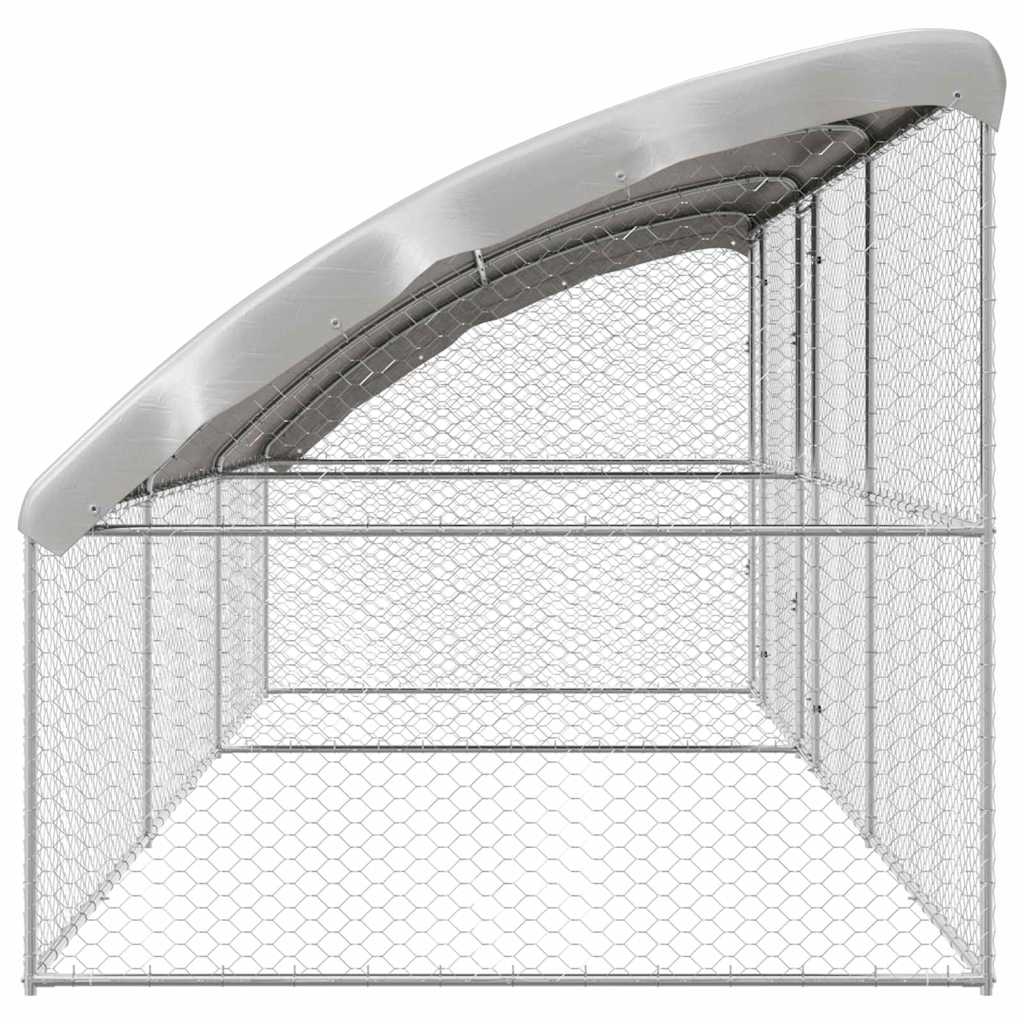 Psí kennel 3 pcs Stříbrná 6 x 2 x 2 m Pozinkovaná ocel