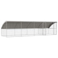 Načíst obrázek do prohlížeče galerie, Psí kennel 4 pcs Stříbrná 8 x 2 x 2 m Pozinkovaná ocel
