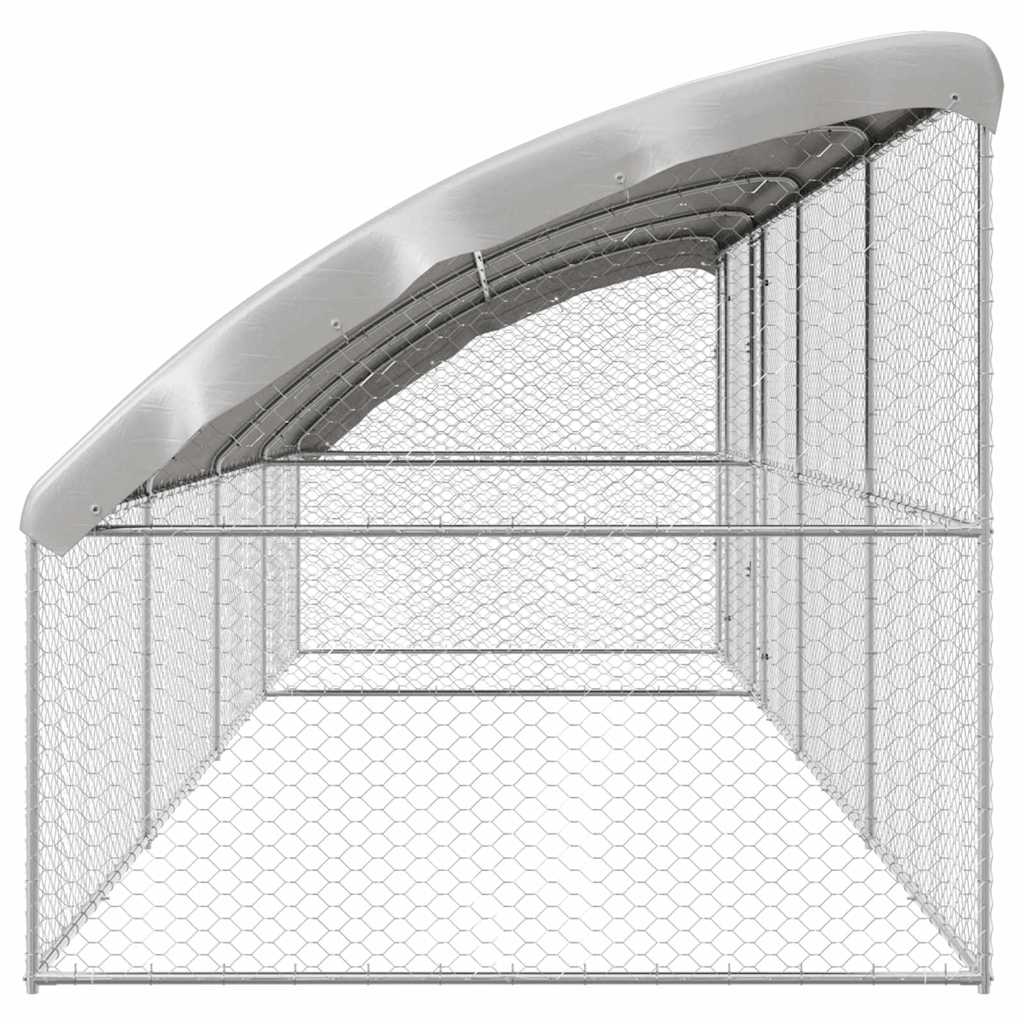 Psí kennel 4 pcs Stříbrná 8 x 2 x 2 m Pozinkovaná ocel