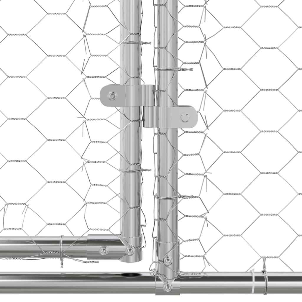 Psí kennel 2 pcs Stříbrná 4 x 2 x 2 m Pozinkovaná ocel