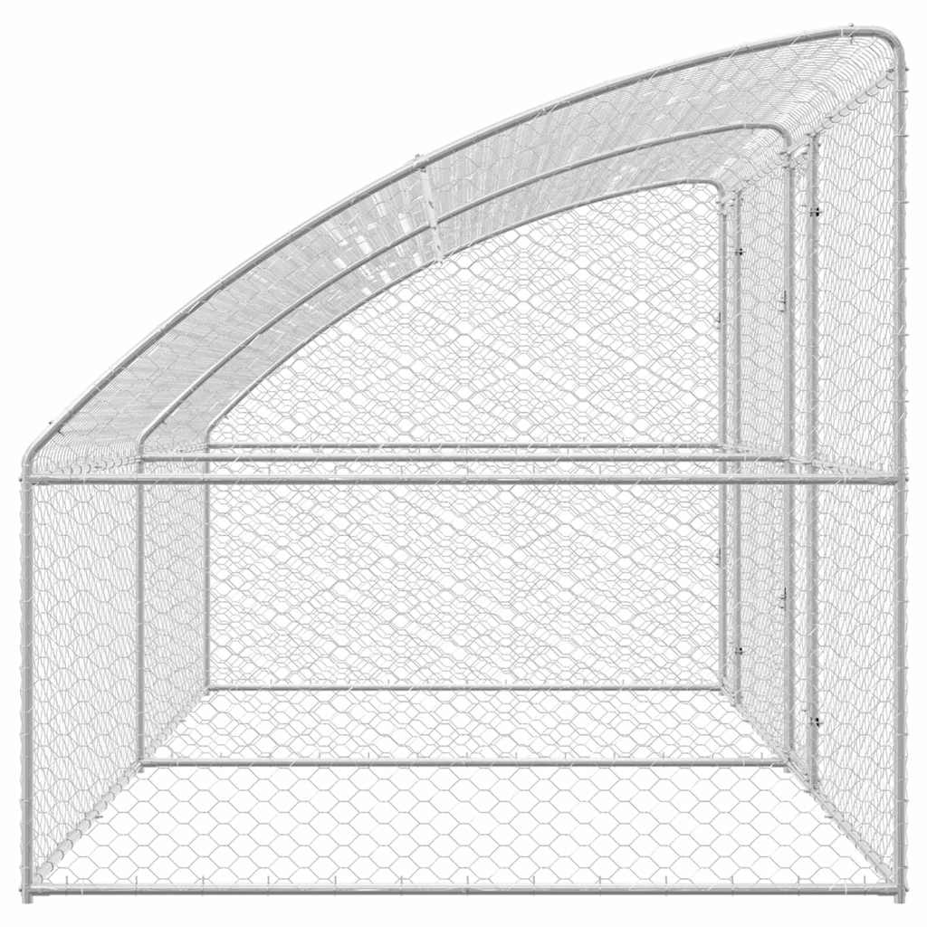 Psí kennel 2 pcs Stříbrná 4 x 2 x 2 m Pozinkovaná ocel