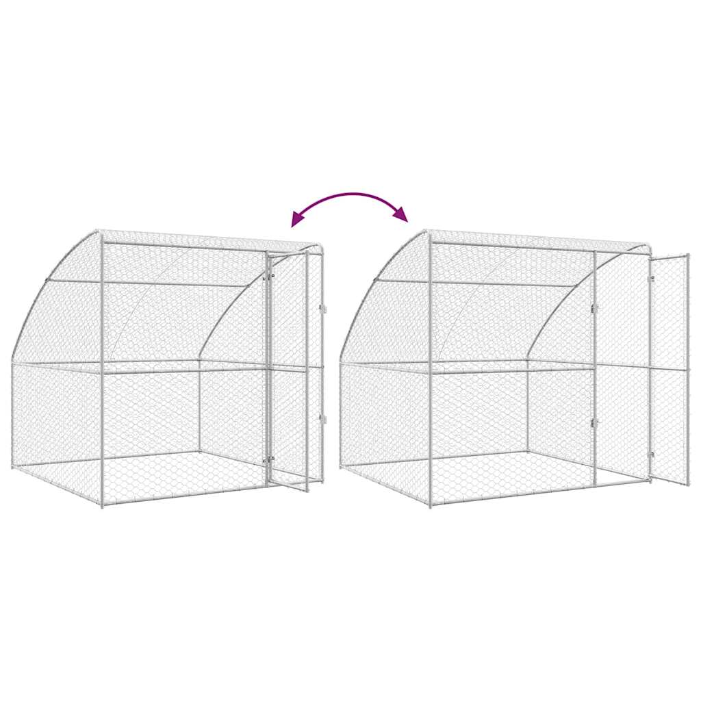 Psí kennel 3 pcs Stříbrná 6 x 2 x 2 m Pozinkovaná ocel
