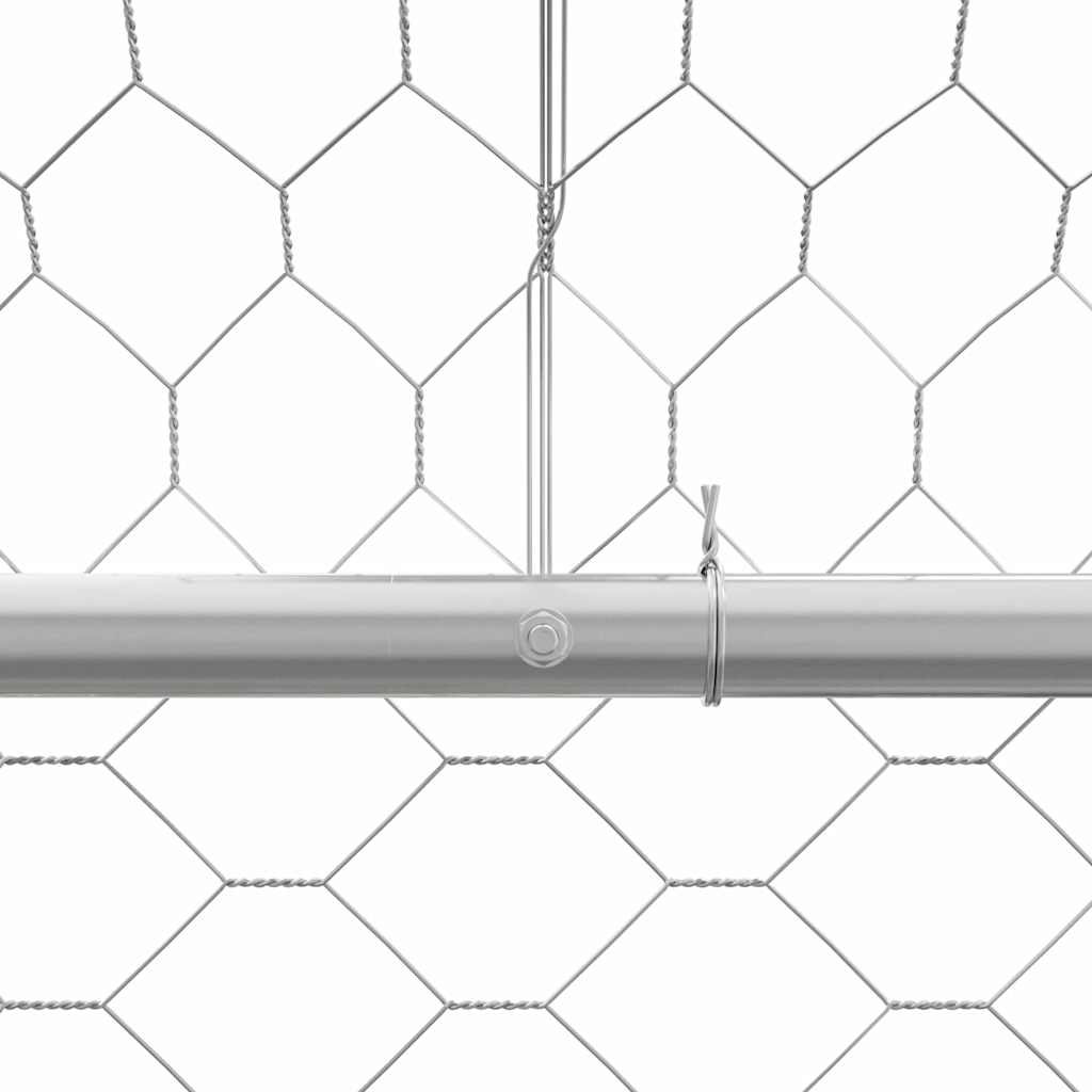 Psí kennel 2 pcs Stříbrná 4 x 2 x 2 m Pozinkovaná ocel