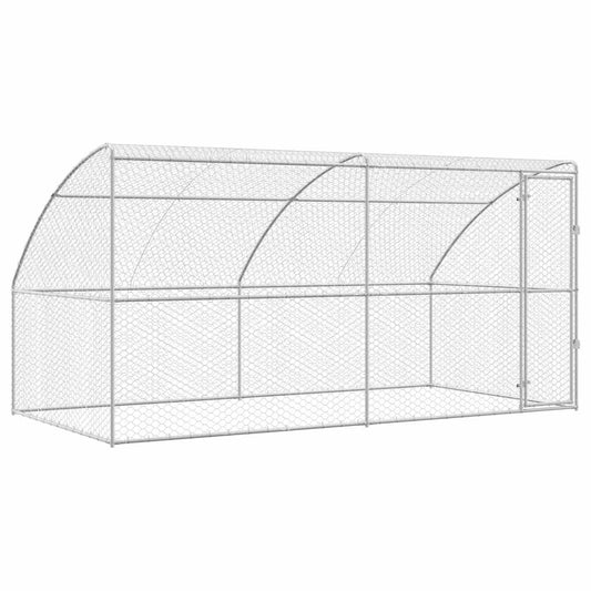 Psí kennel 2 pcs Stříbrná 4 x 2 x 2 m Pozinkovaná ocel