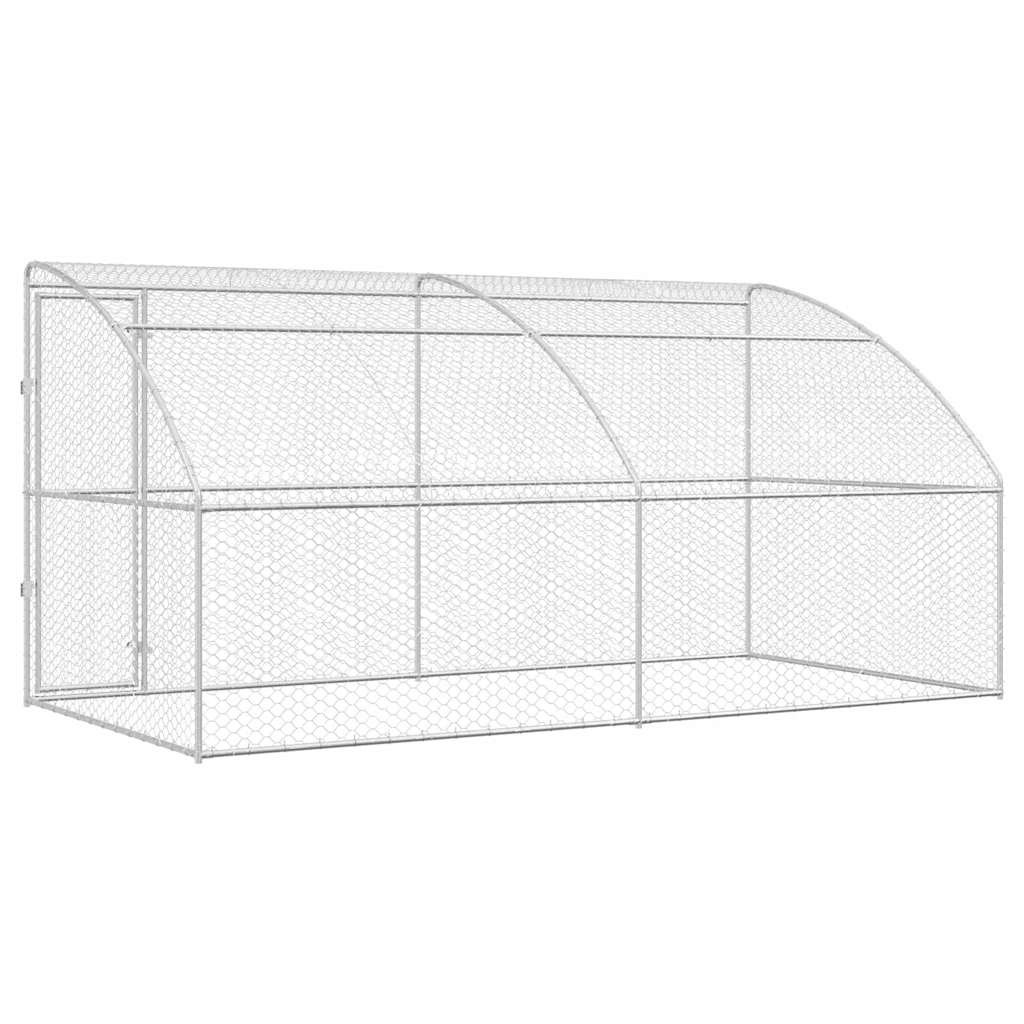 Psí kennel 2 pcs Stříbrná 4 x 2 x 2 m Pozinkovaná ocel