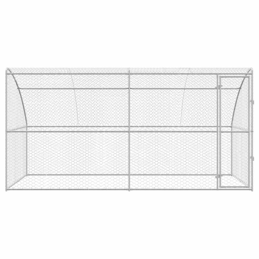 Psí kennel 2 pcs Stříbrná 4 x 2 x 2 m Pozinkovaná ocel