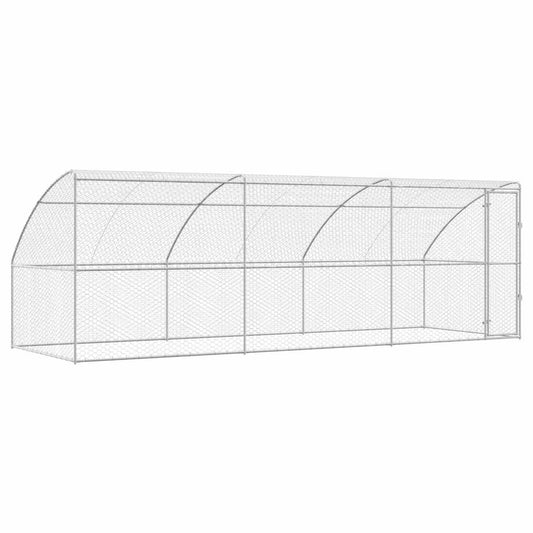 Psí kennel 3 pcs Stříbrná 6 x 2 x 2 m Pozinkovaná ocel