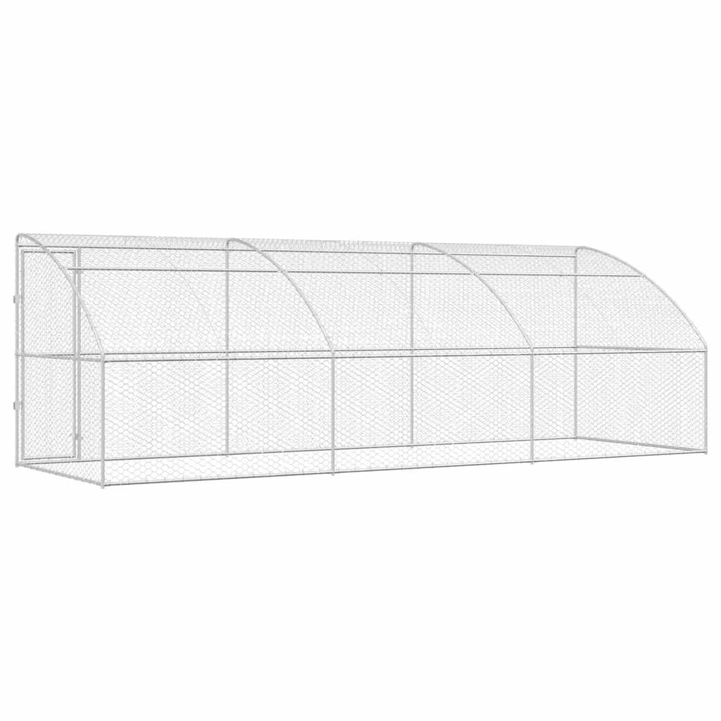 Psí kennel 3 pcs Stříbrná 6 x 2 x 2 m Pozinkovaná ocel