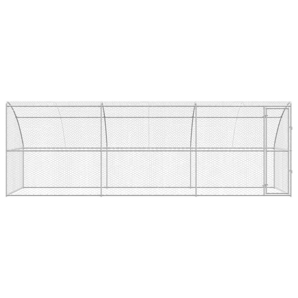 Psí kennel 3 pcs Stříbrná 6 x 2 x 2 m Pozinkovaná ocel