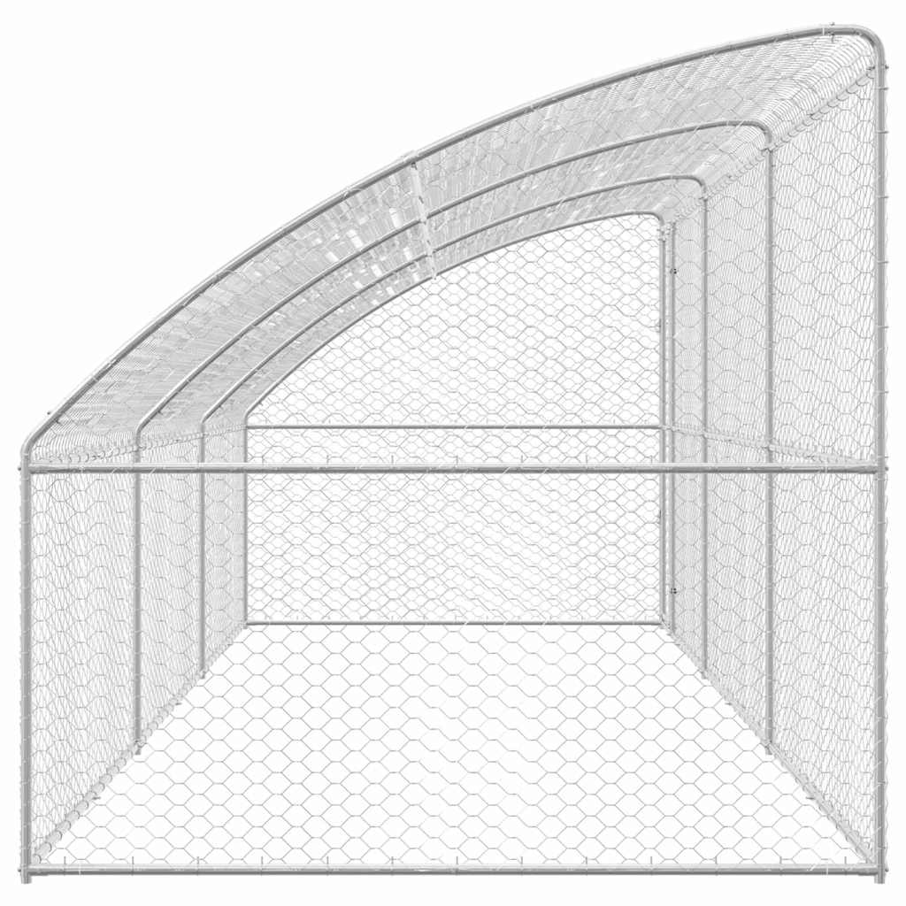 Psí kennel 3 pcs Stříbrná 6 x 2 x 2 m Pozinkovaná ocel