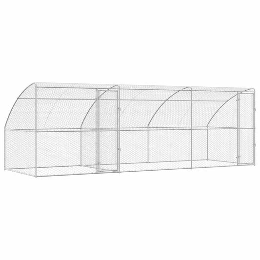 Psí kennel 3 pcs Stříbrná 6 x 2 x 2 m Pozinkovaná ocel