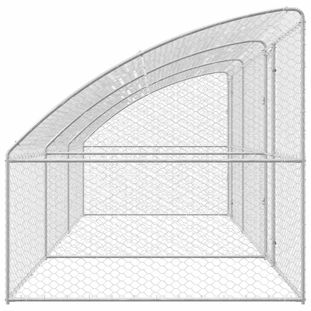 Psí kennel 3 pcs Stříbrná 6 x 2 x 2 m Pozinkovaná ocel