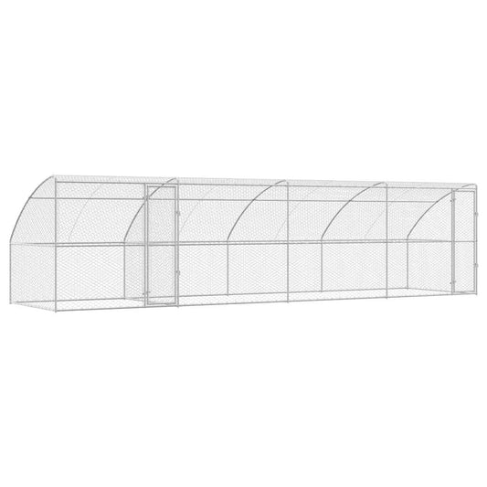 Psí kennel 4 pcs Stříbrná 8 x 2 x 2 m Pozinkovaná ocel