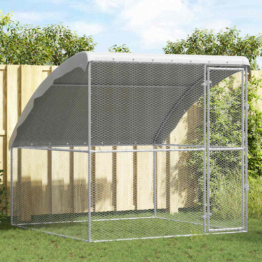 Klec na kuřata Stříbrná 2 x 2 x 2 m Pozinkovaná ocel