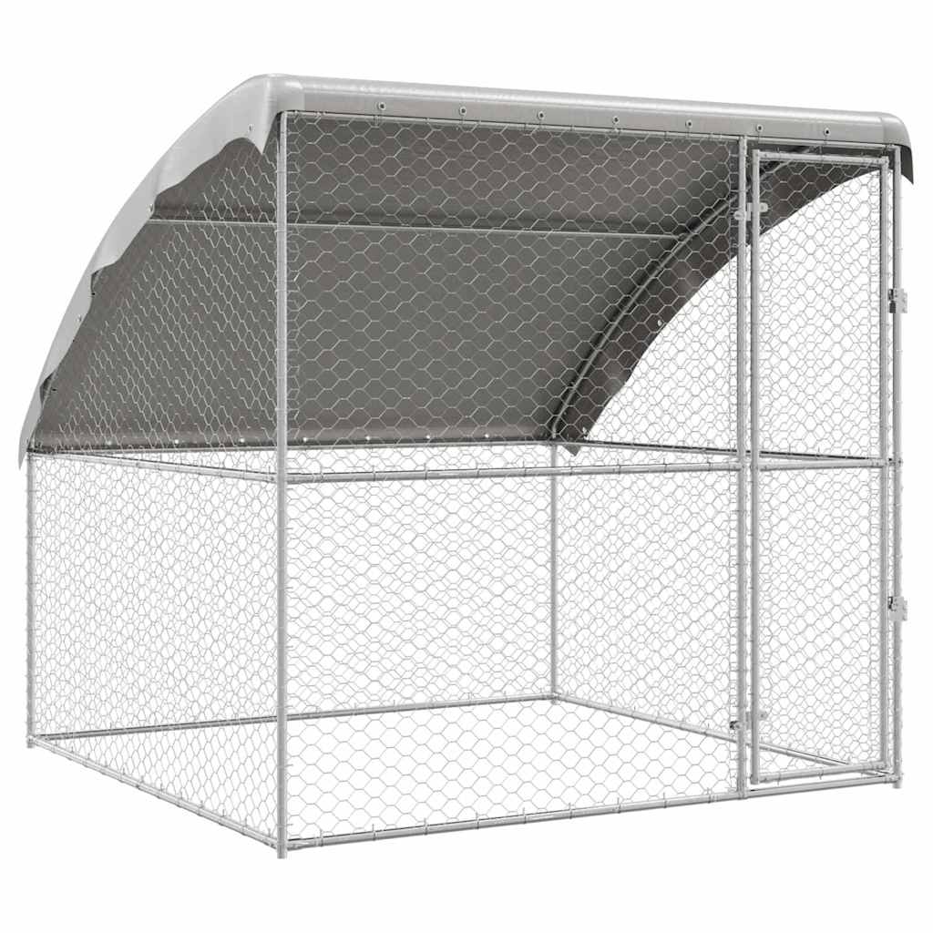 Psí kennel s úložištěm Stříbrná 2 x 2 x 2 m Pozinkovaná ocel