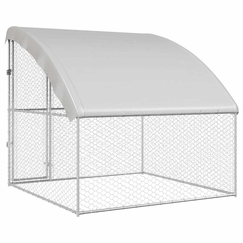 Psí kennel s úložištěm Stříbrná 2 x 2 x 2 m Pozinkovaná ocel