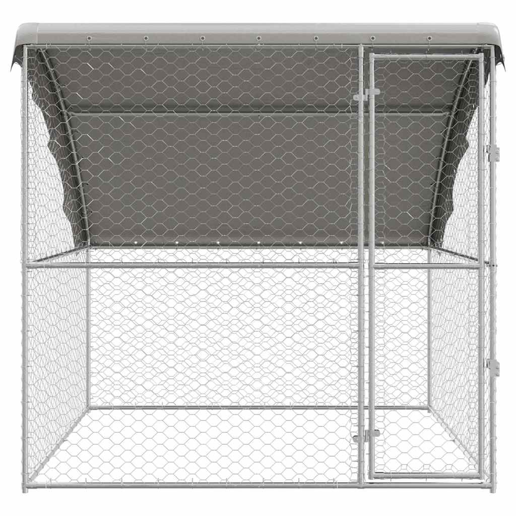 Psí kennel s úložištěm Stříbrná 2 x 2 x 2 m Pozinkovaná ocel