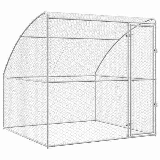 Psí kennel s úložištěm Stříbrná 2 x 2 x 2 m Pozinkovaná ocel