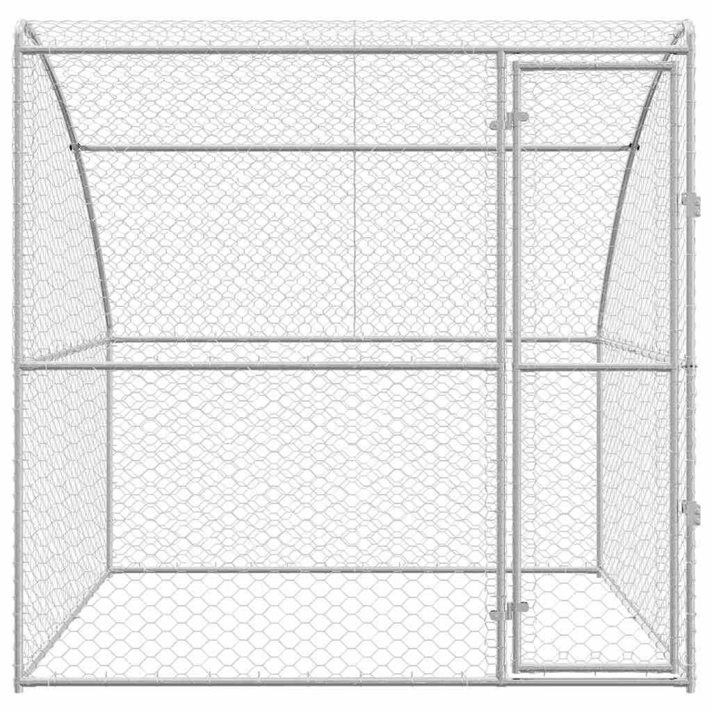 Psí kennel s úložištěm Stříbrná 2 x 2 x 2 m Pozinkovaná ocel