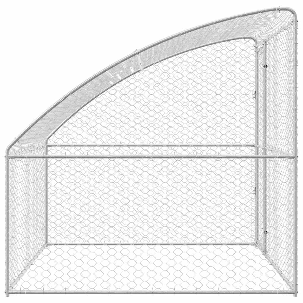 Psí kennel s úložištěm Stříbrná 2 x 2 x 2 m Pozinkovaná ocel