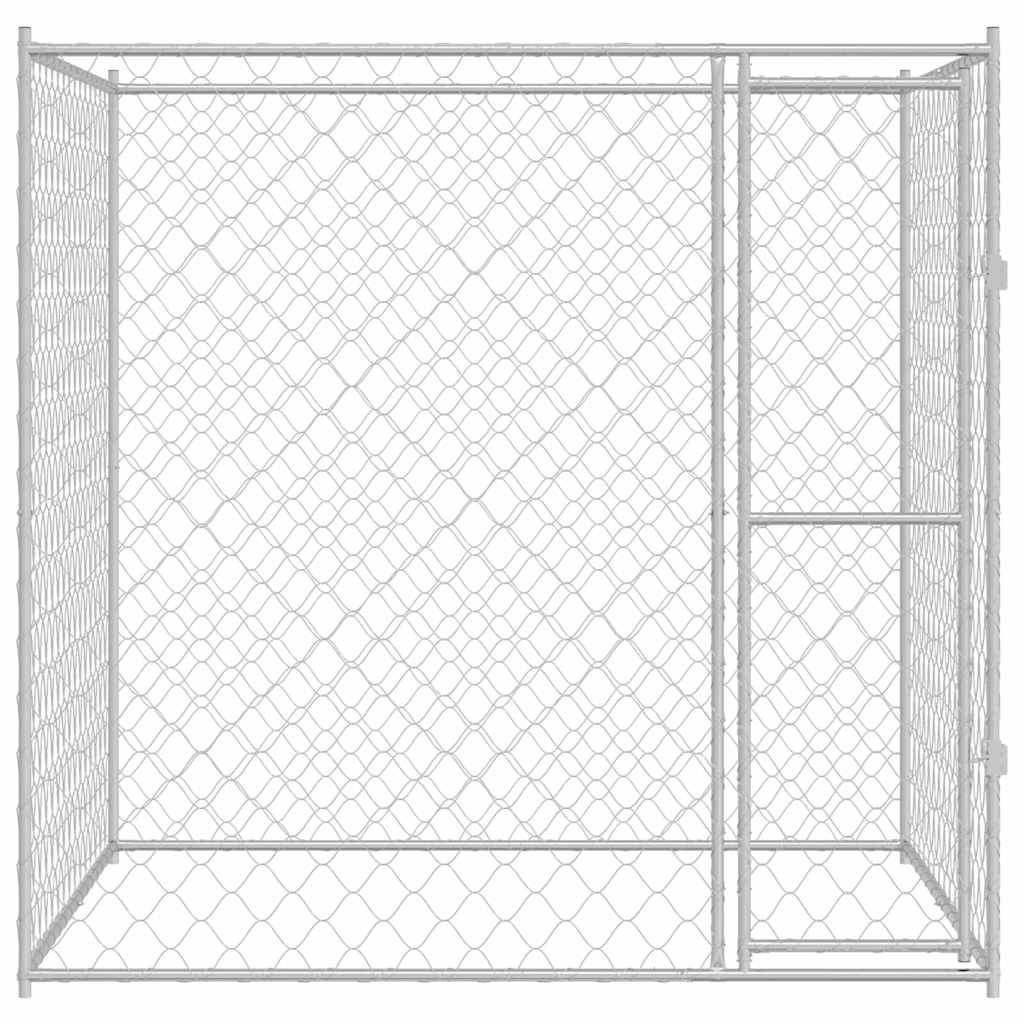 Klec pro psa Stříbrná 200 x 200 x 200 cm Pozinkovaná ocel