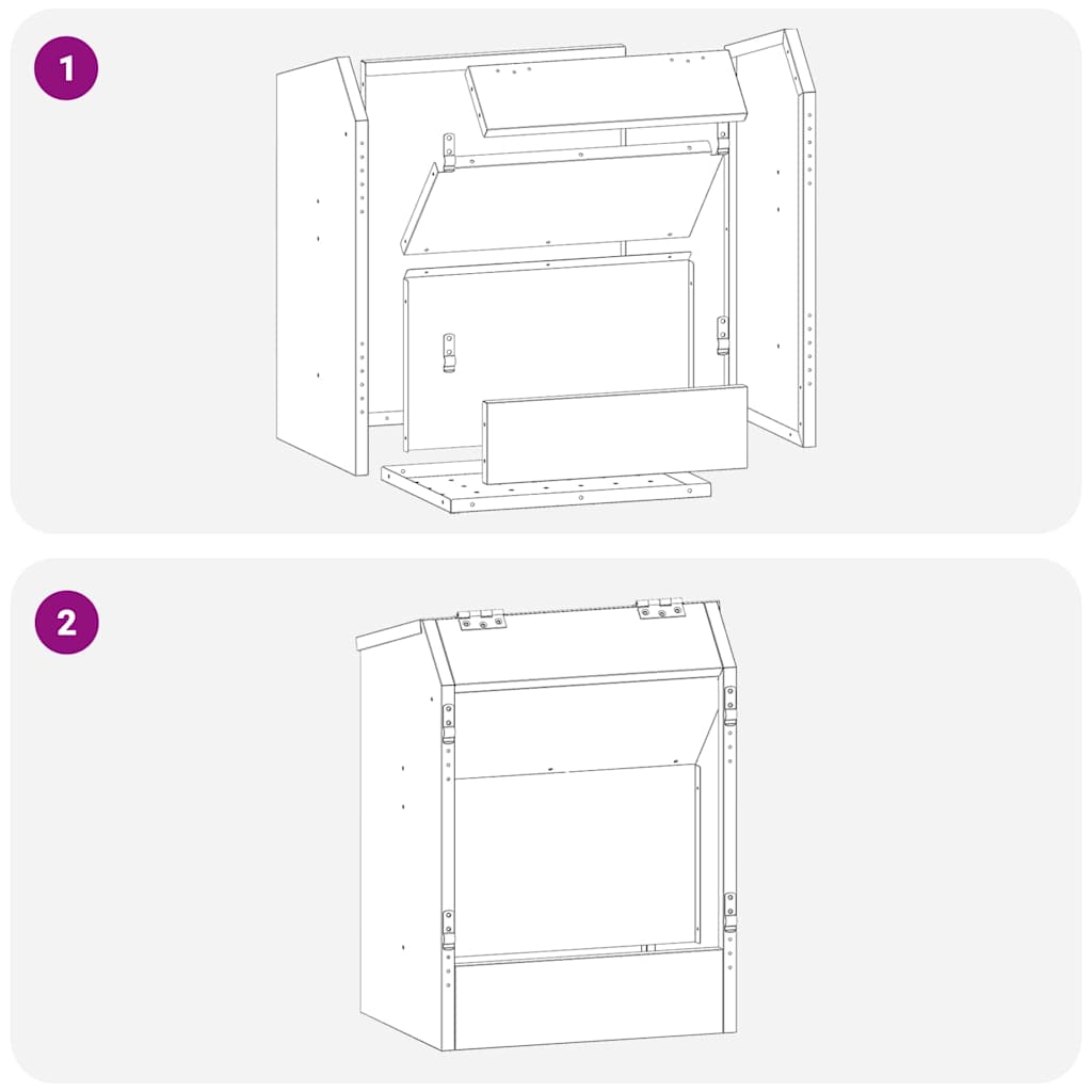 Krmítko pro králíky Černá 64,5 x 25,5 x 45,5 cm