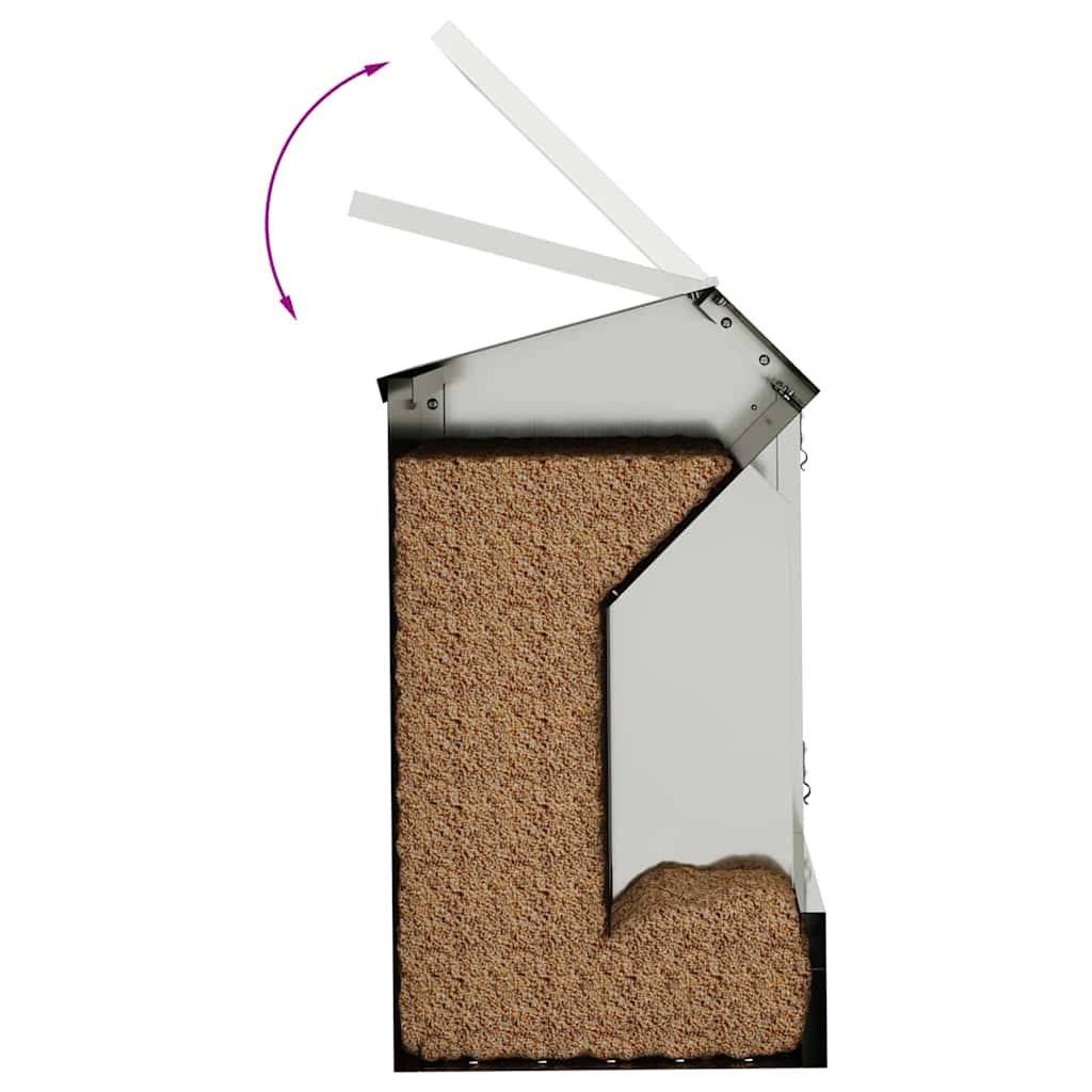 Krmítko pro králíky Stříbrná 64,5 x 25,5 x 45,5 cm