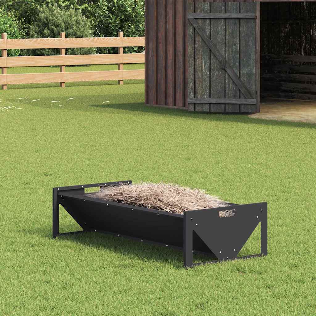 Žlab pro hospodářská zvířata Černá 108 x 50 x 28 cm