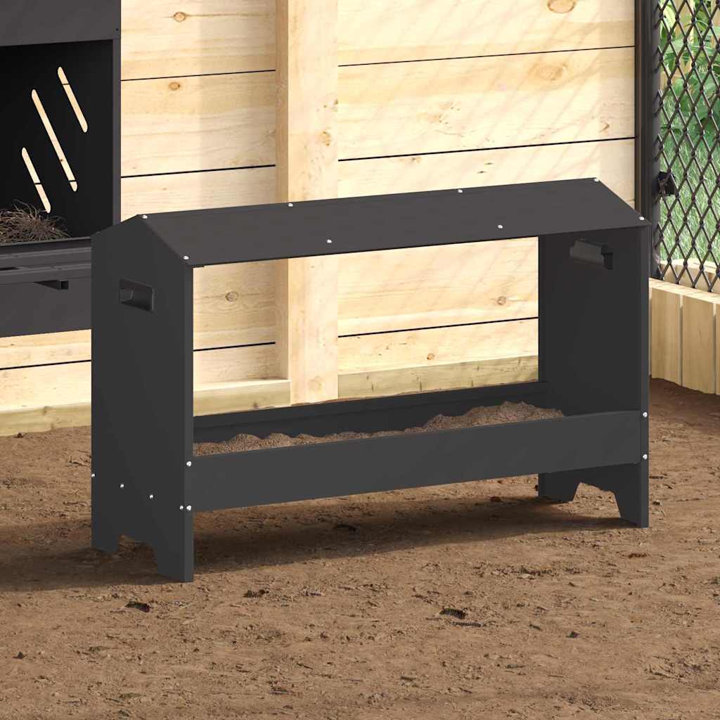 Krmný žlab pro kuře Černá 81 x 32 x 53,5 cm
