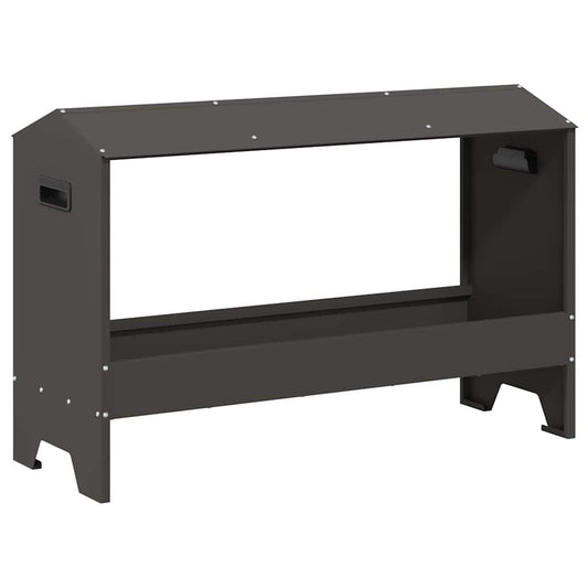 Krmný žlab pro kuře Černá 81 x 32 x 53,5 cm