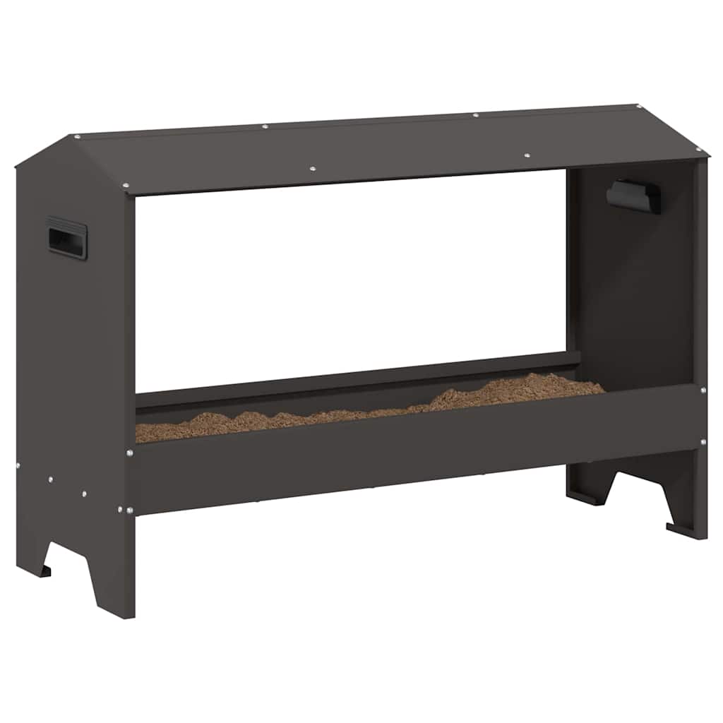 Krmný žlab pro kuře Černá 81 x 32 x 53,5 cm