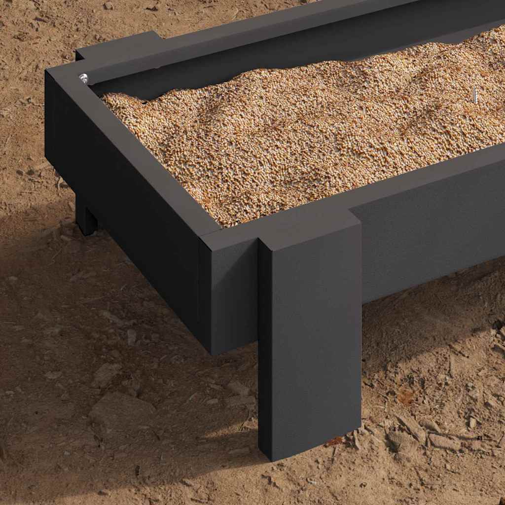 Krmný žlab pro kuře Černá 80 x 28 x 13.5 cm