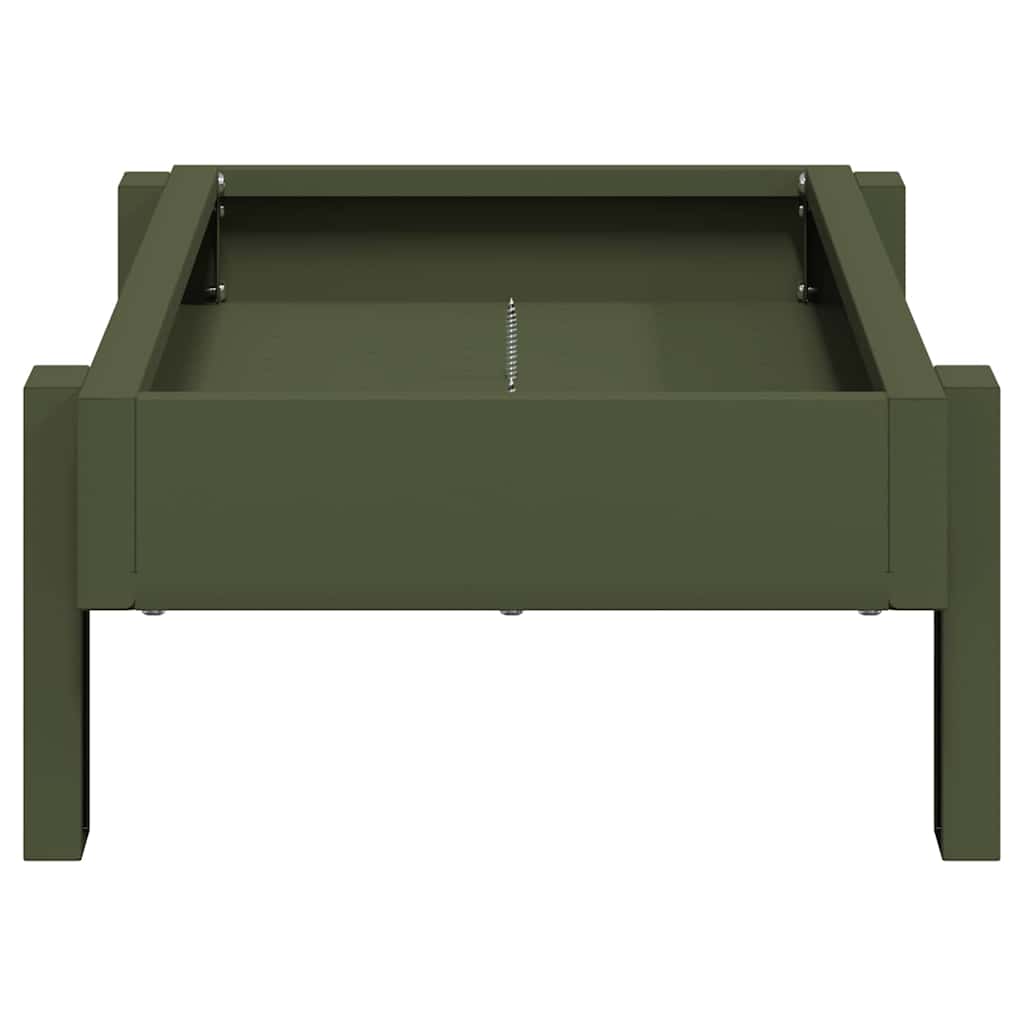 Krmný žlab pro kuře Olivově zelená 80 x 28 x 13.5 cm