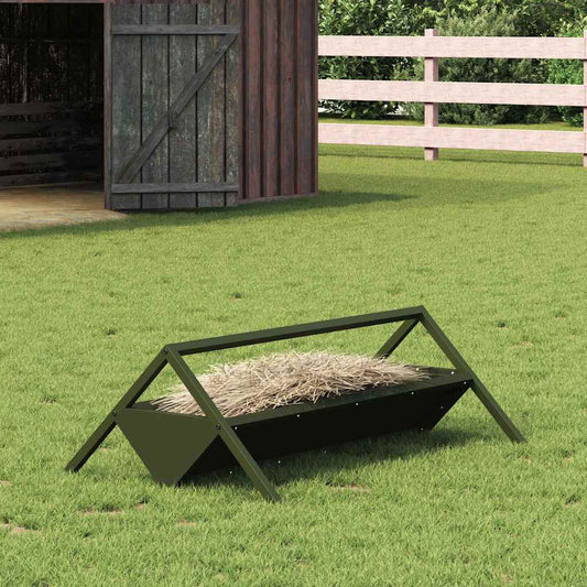 Žlab pro hospodářská zvířata Olivově zelená 111 x 76 x 38 cm