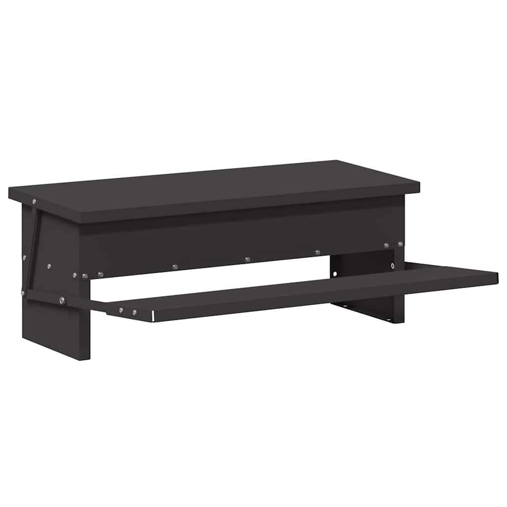 Zásobník pro slepice s pedálem Černá 48,5 x 39,5 x 19 cm