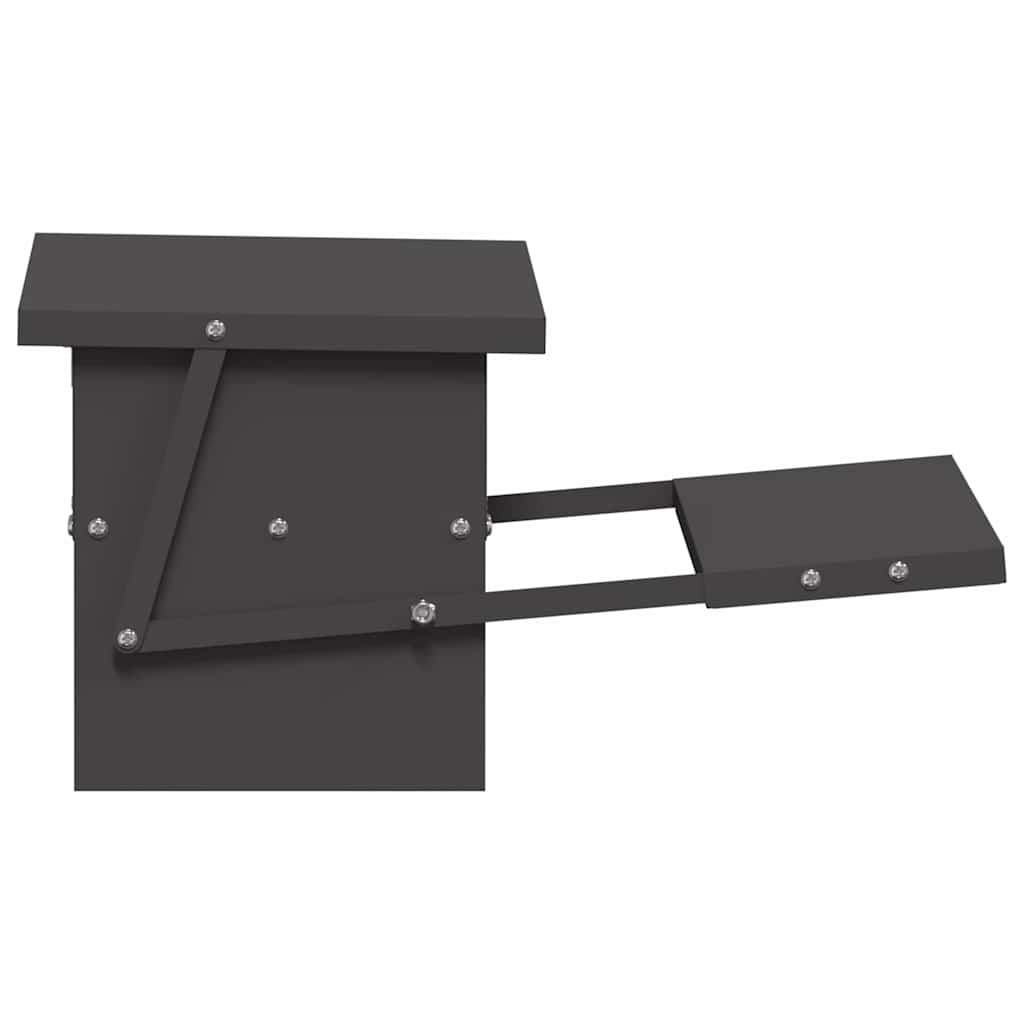 Zásobník pro slepice s pedálem Černá 48,5 x 39,5 x 19 cm