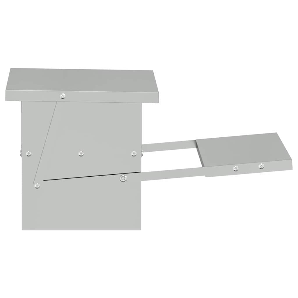 Zásobník pro slepice s pedálem Stříbrná 48,5 x 39,5 x 19 cm