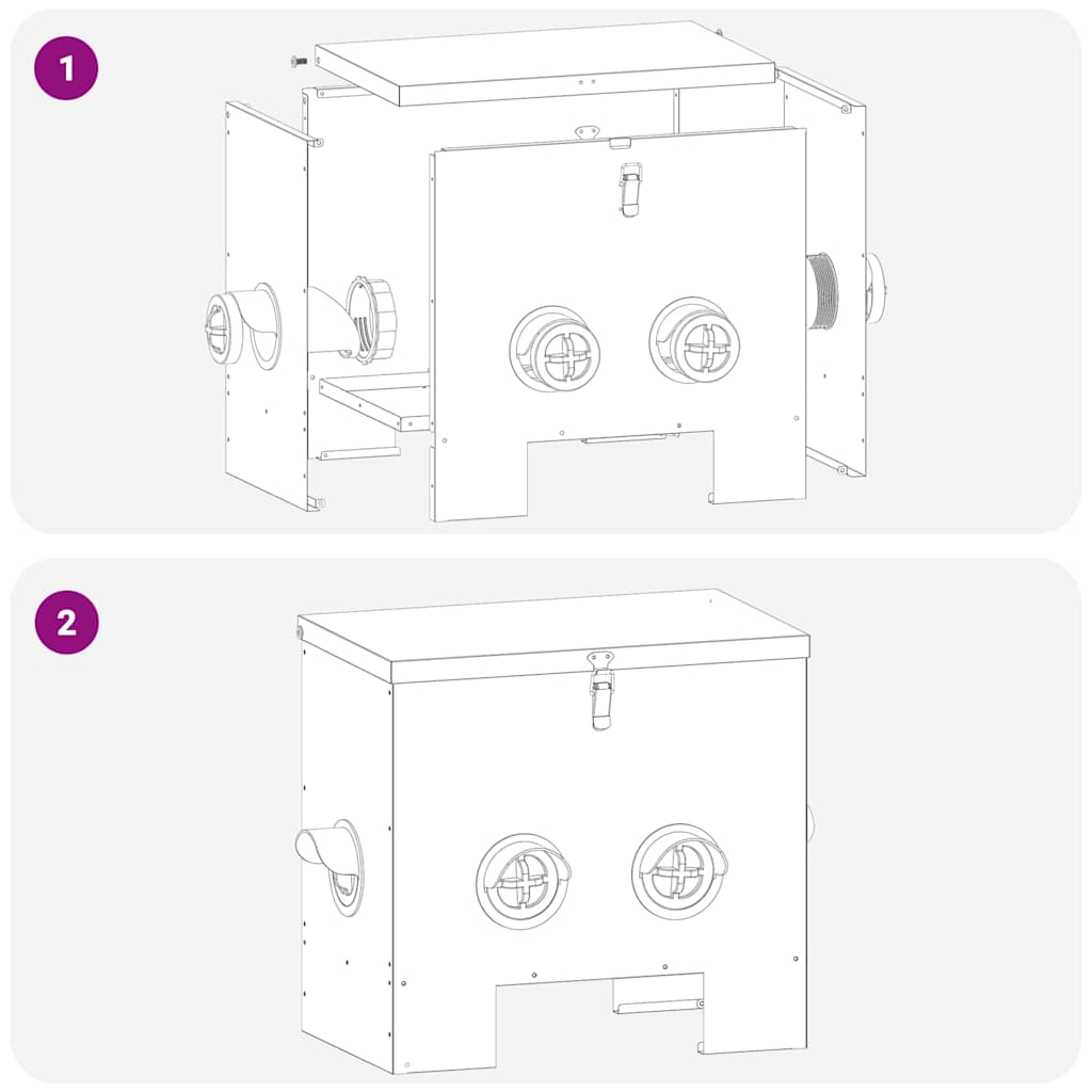 Krmítko pro slepice 2 pcs Černá 40,5 x 25 x 38 cm