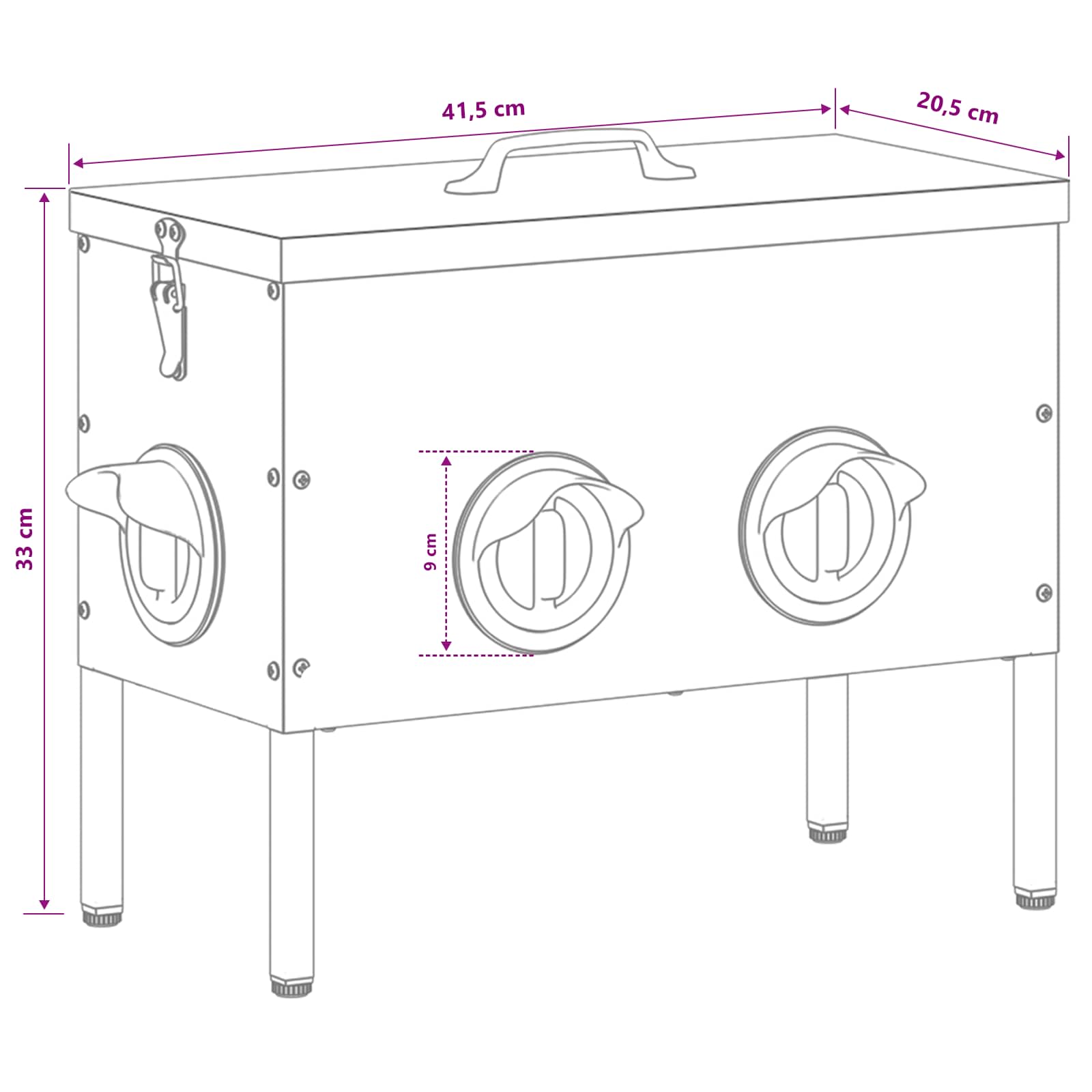 Krmítko pro slepice 2 pcs Olivově zelená 41,5 x 20,5 x 33 cm
