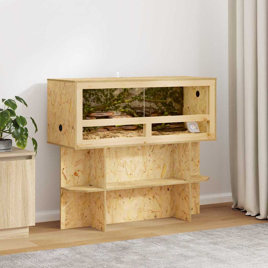 Základ terária s policí Hnědá 100 x 40 x 50 cm OSB