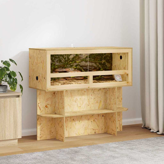 Základ terária s policí Hnědá 100 x 40 x 50 cm OSB