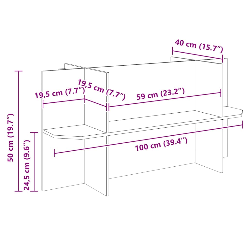 Základ terária s policí Hnědá 100 x 40 x 50 cm OSB