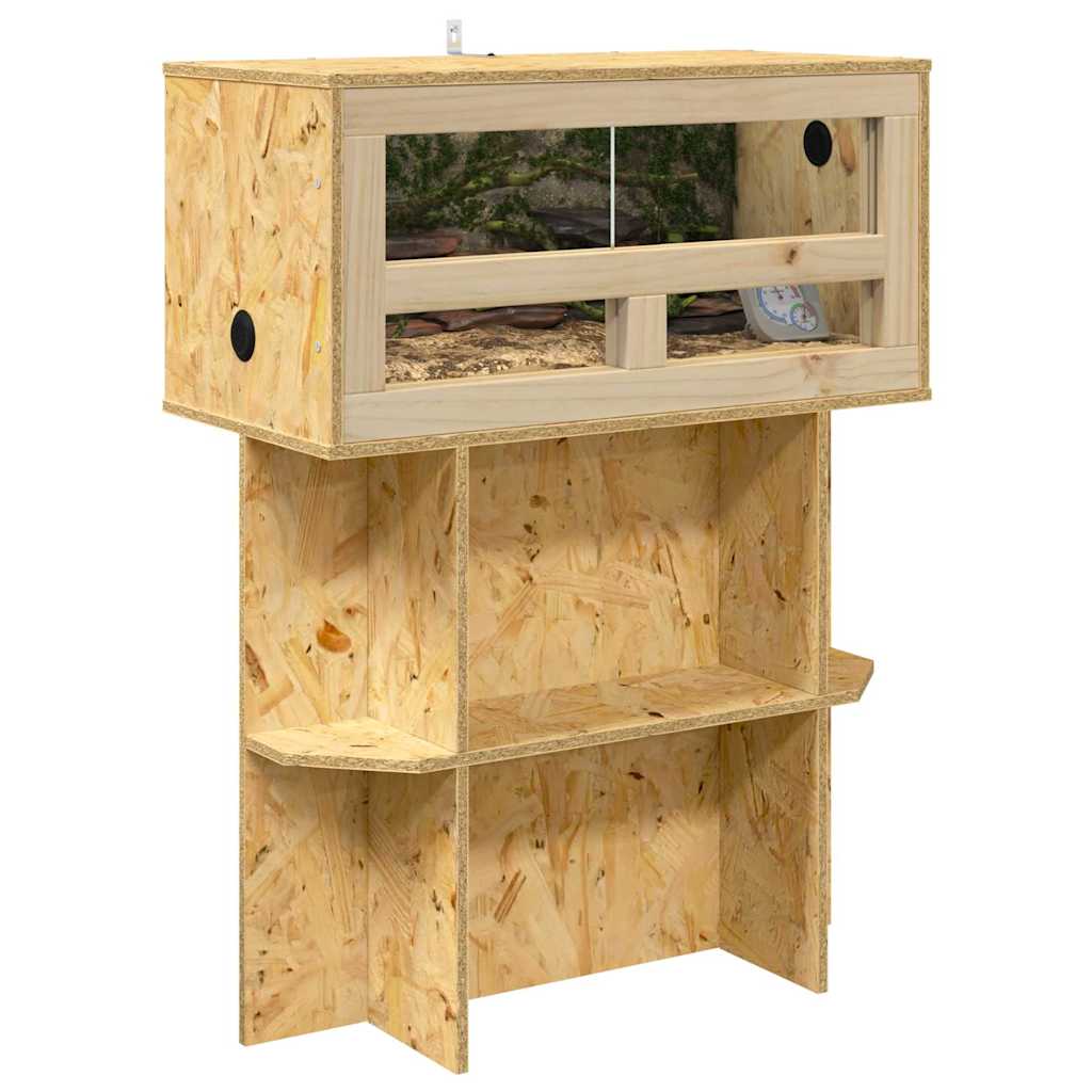Základ terária s policí Hnědá 60 x 30 x 50 cm OSB