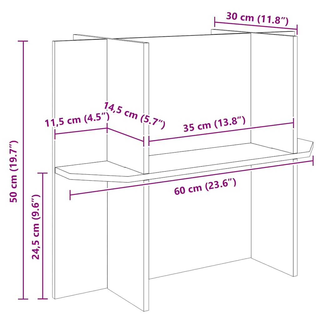 Základ terária s policí Hnědá 60 x 30 x 50 cm OSB