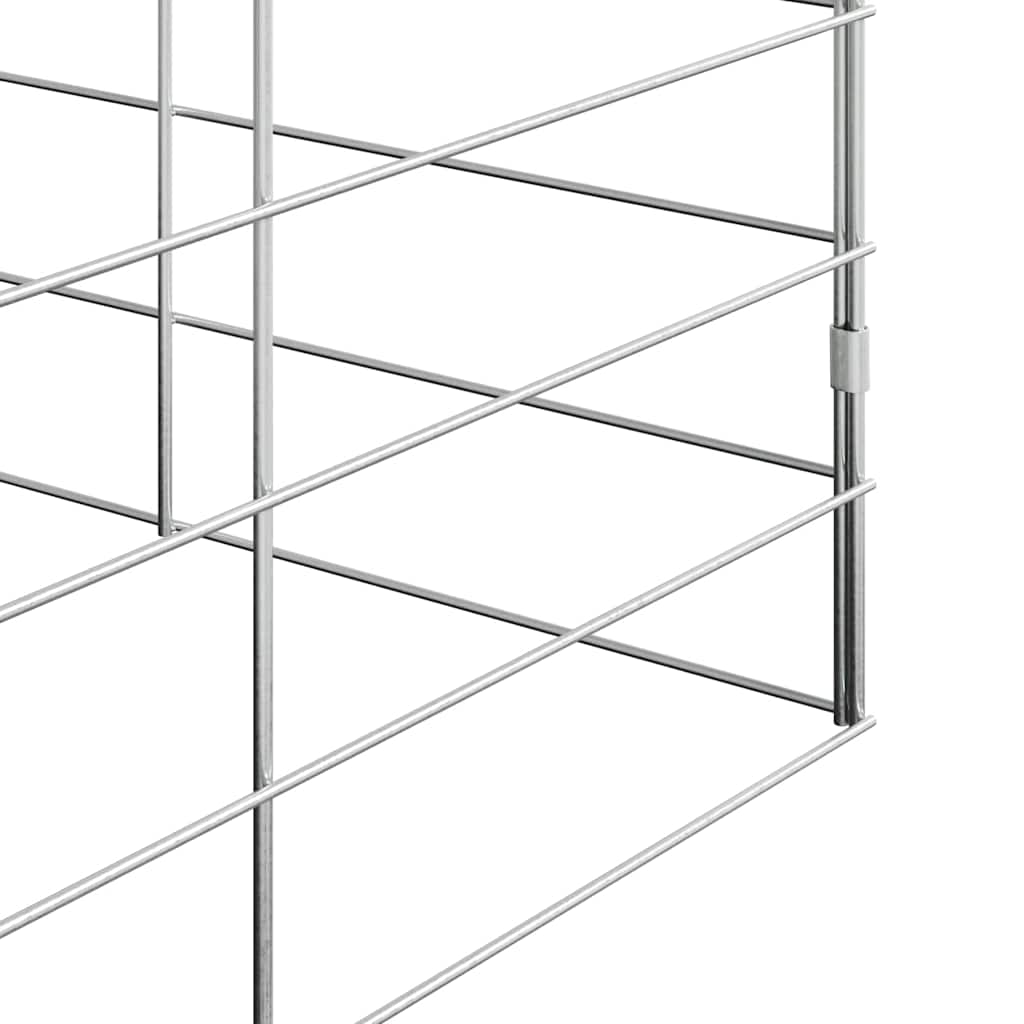 Klec na kuřata 2 pcs Stříbrná 600 x 100 x 210 cm