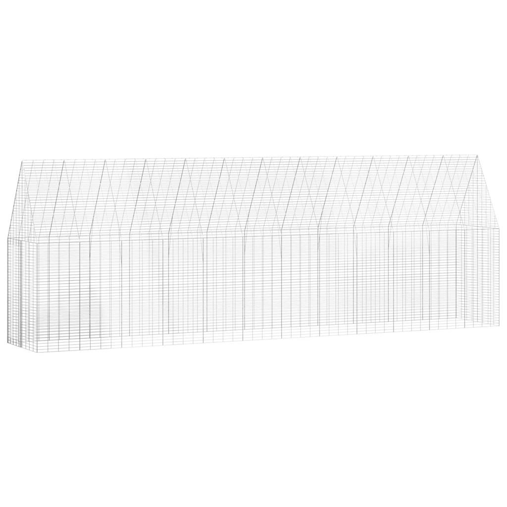 Klec na kuřata 2 pcs Stříbrná 600 x 100 x 210 cm
