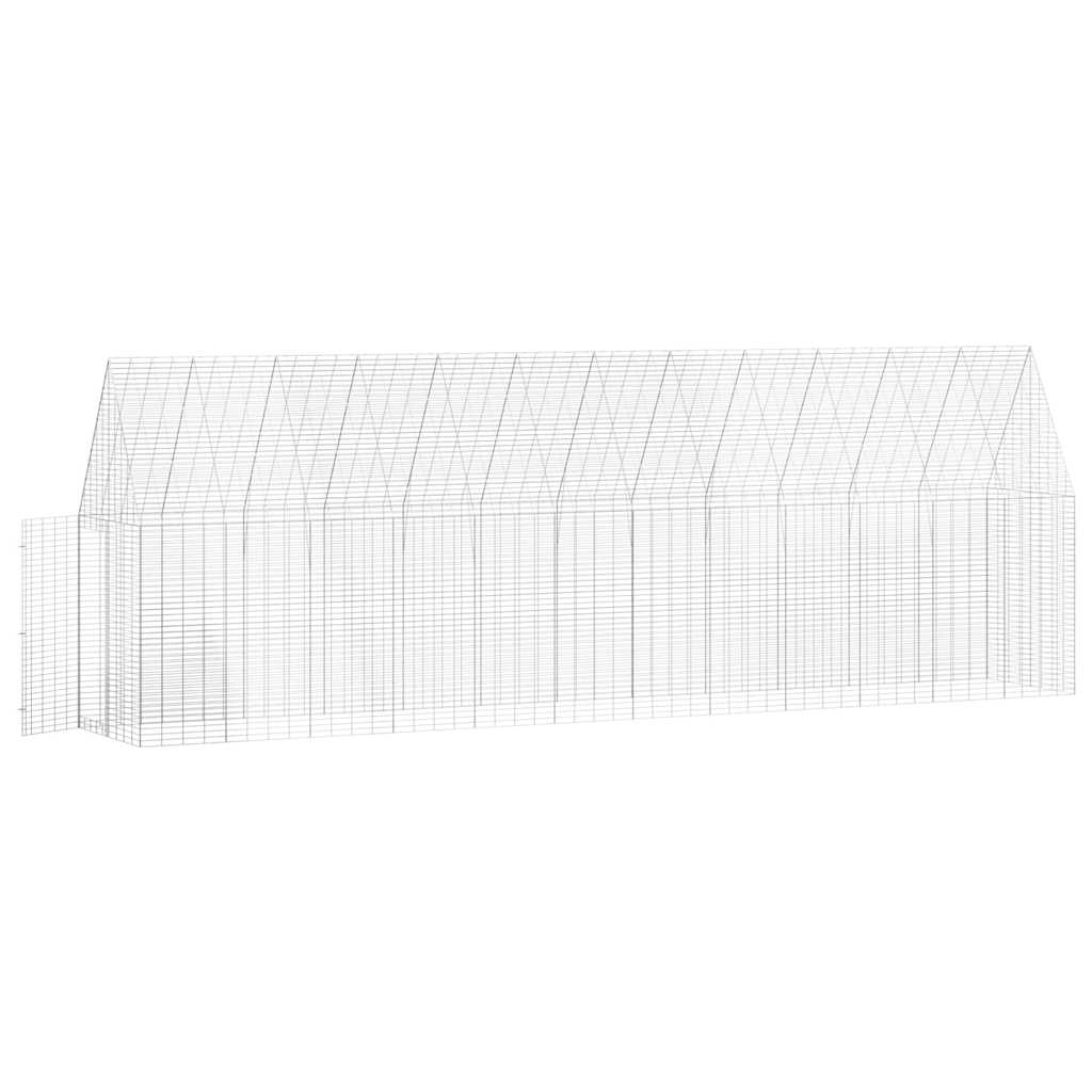 Klec na kuřata 2 pcs Stříbrná 600 x 100 x 210 cm