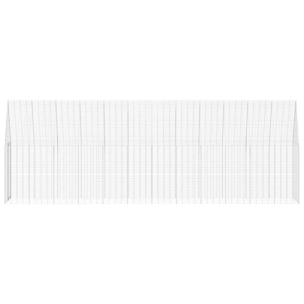 Klec na kuřata 2 pcs Stříbrná 600 x 100 x 210 cm