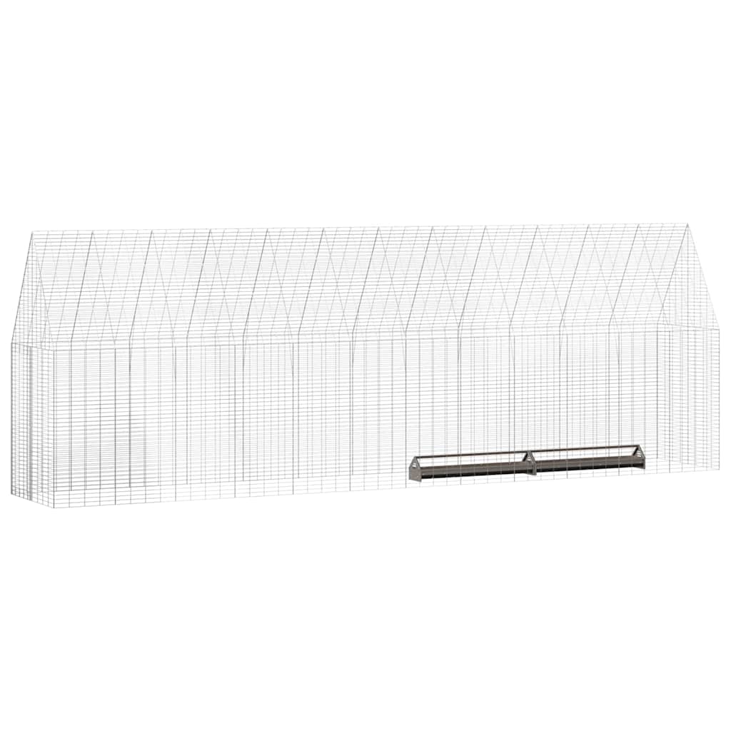 Klec na kuřata 2 pcs Stříbrná 600 x 100 x 210 cm