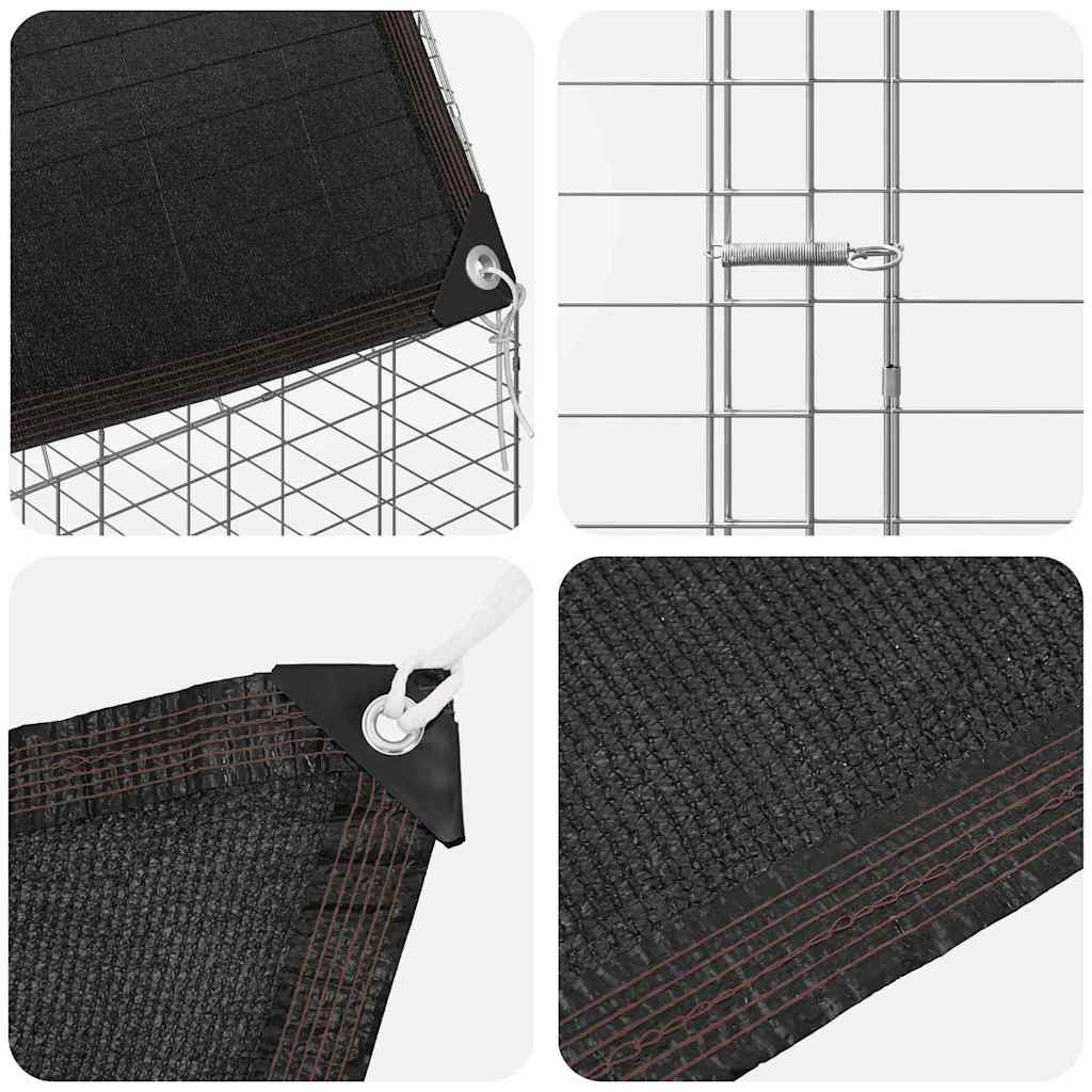 Klec na kuřata 2 pcs Stříbrná 600 x 100 x 210 cm